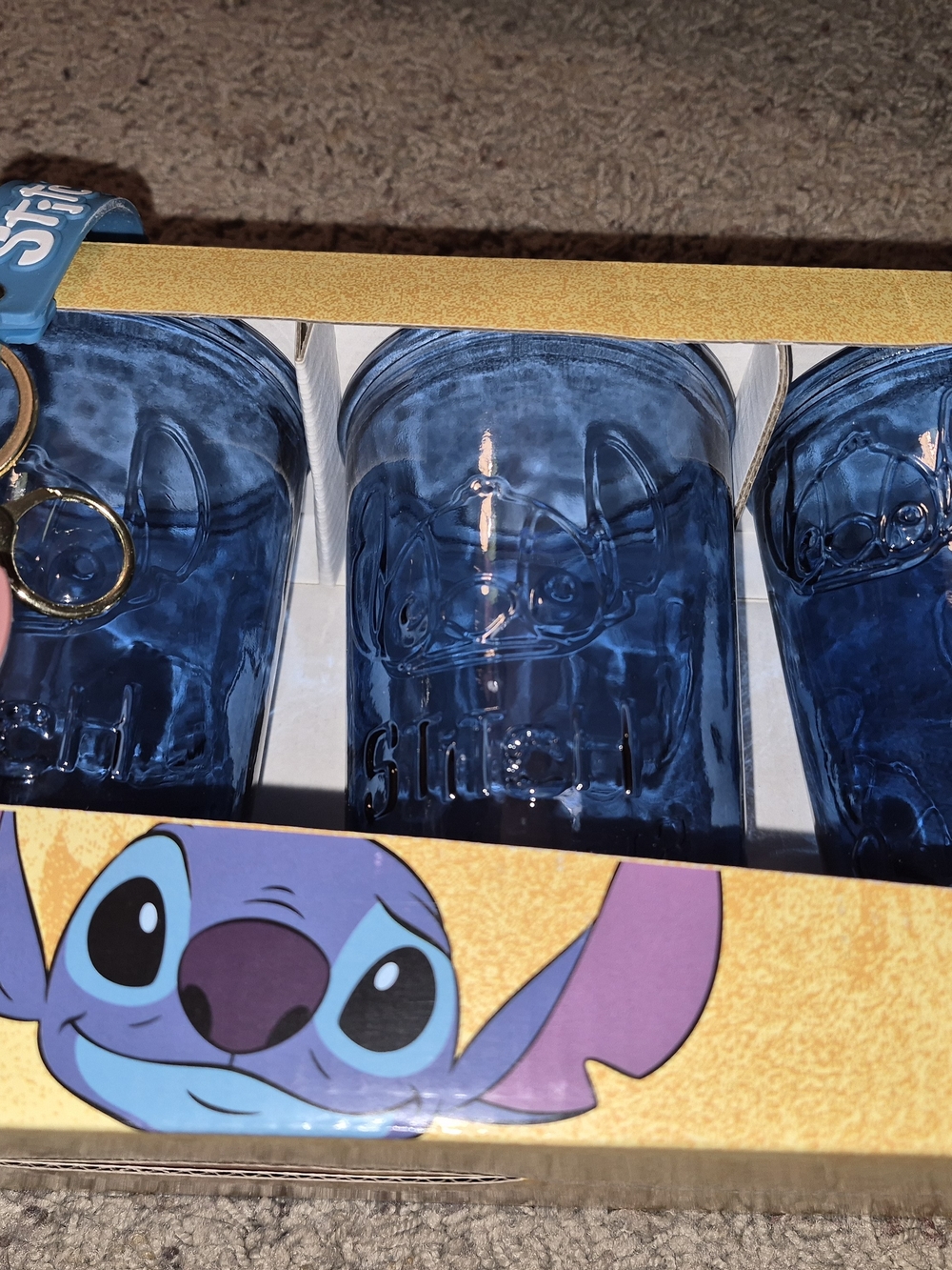 Disney Stitch Blue Glass Tumbler Set (4-Pack) - Picture 3 of 7